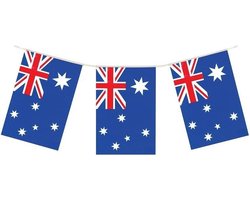 Vlaggenlijn Australie - landen decoratie - 4 meter - Australische vlaggetjes - Fan/supporter artikelen