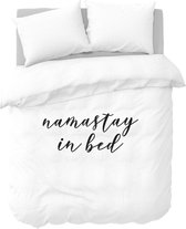 Y-NOT - Stay In Bed - Dekbedovertrek - Katoen - Eenpersoons - 140X200/220 cm - Wit