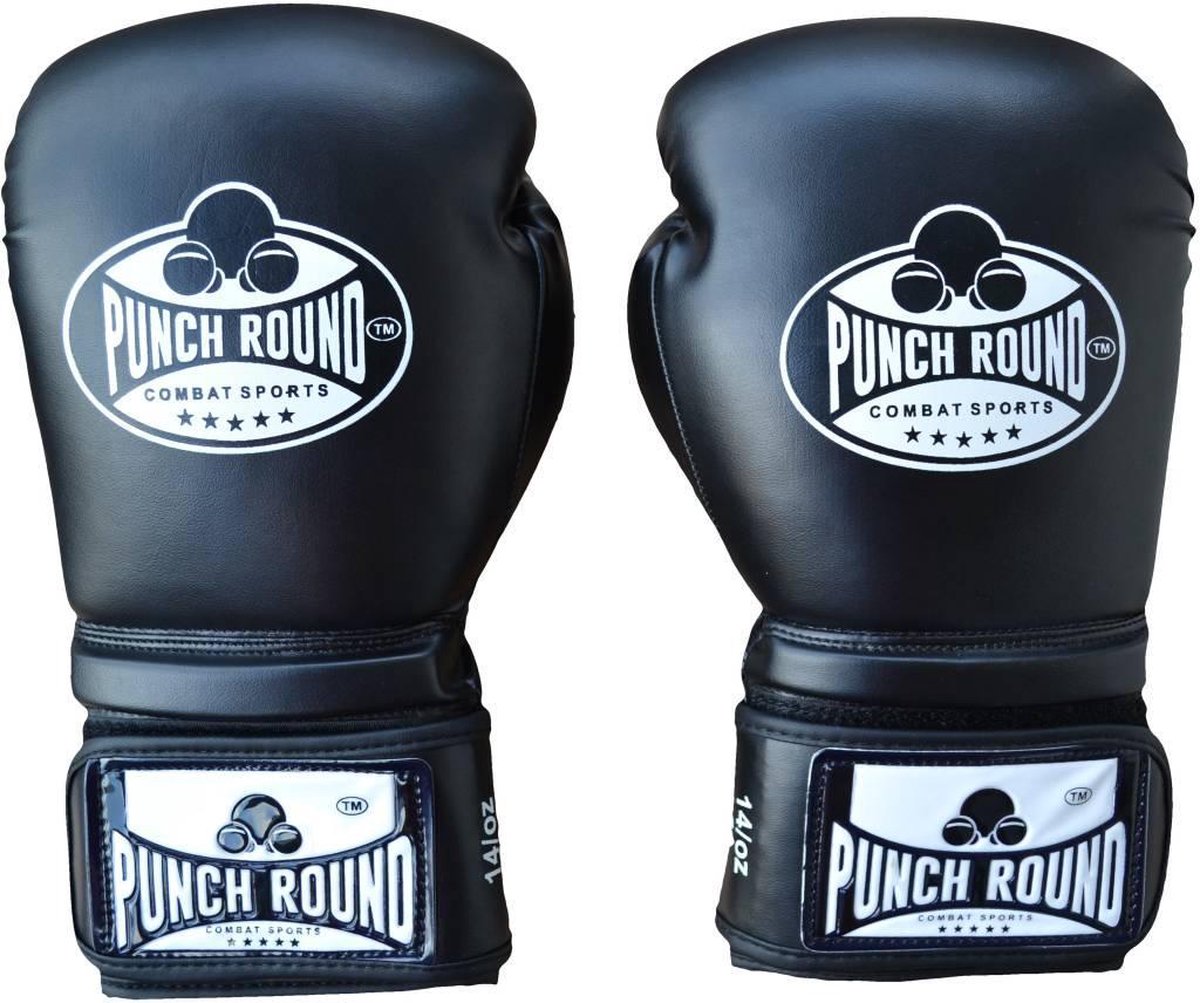 Punch Round™ Bokshandschoenen Combat Sports Kids Zwart - Kids - 6 Jaar