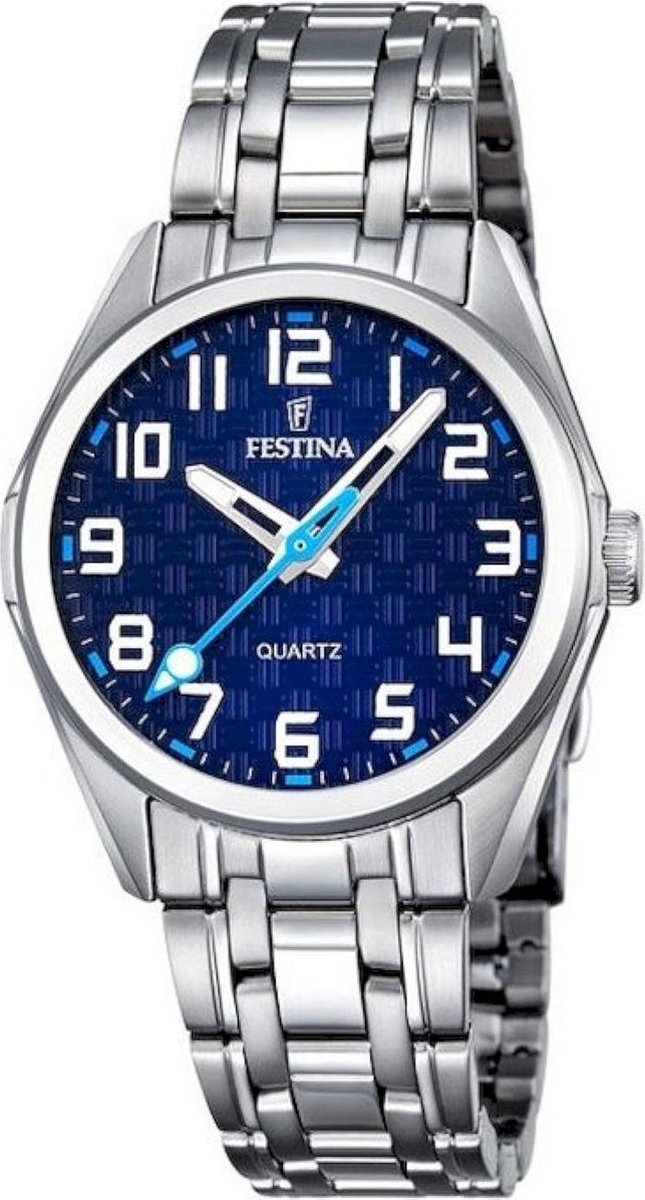 Festina Junior Collection Horloge - Festina mensen horloge - Blauw - diameter 31 mm - roestvrij staal