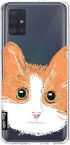 Casetastic Samsung Galaxy A51 (2020) Hoesje - Softcover Hoesje met Design - Little Cat Print