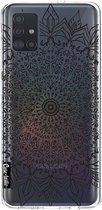 Casetastic Samsung Galaxy A51 (2020) Hoesje - Softcover Hoesje met Design - Black Mandala Print