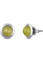 Quinn - zilveren oorstekers met citroenkwarts - 036838948