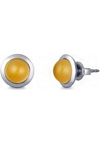 Quinn - zilveren oorstekers met citrien - 036838911