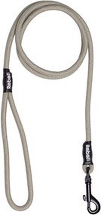 Rebel Petz Hondenriem - Taupe - S - 8mm x 140cm