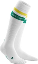 CEP 80s Compressiekousen - Wit/Groen&Geel - Dames maat IV