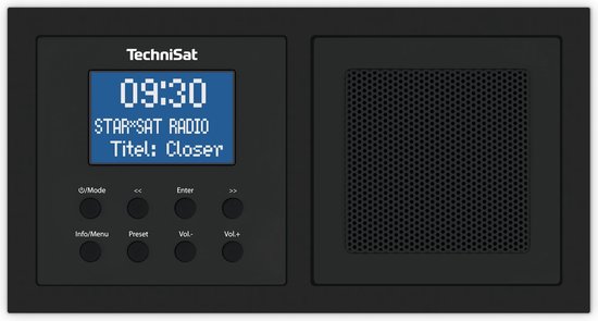 marionet Nauwgezet drempel Technisat Digitradio UP1 inbouw DAB+ FM radio met bluetooth - zwart |  bol.com