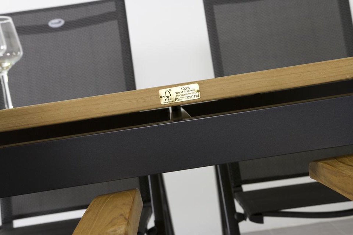 Hartman Da Vinci chaise réglable - accoudoirs en teck