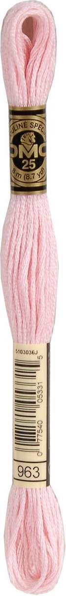 DMC Borduurzijde 963 Licht Vuil Roze - 100% Katoen