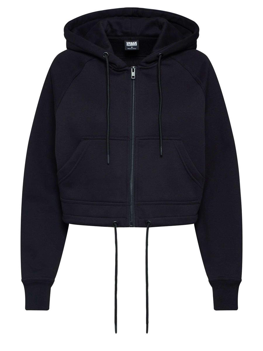 Urban Classics Oversized Short Raglan Vest met capuchon L Zwart