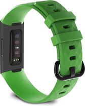 watchbands-shop.nl Siliconen bandje - Fitbit Charge 3 - Groen - Small