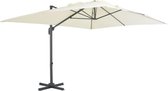 Zweefparasol met aluminium paal 400x300 cm zandkleurig