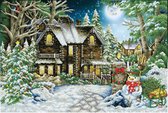 Diamond Painting Volwassenen - Ronde Steentjes - Volledig Pakket - Hobby - Diamond Dotz® - DD15.020 - Landschap - Winter wonderland 90 x 61cm