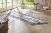 Loper binnen & buiten Duque - blauw/crème 80x350 cm