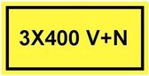 3 x 400 v+n sticker 100 x 50 mm