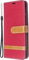 Denim Book Case - Samsung Galaxy S20 Hoesje - Rood