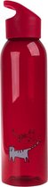 BiggDesign Cats City Waterfles - Drinkfles BPA Vrij - Gezonde fles - Koude dranken - Rood - 650ml