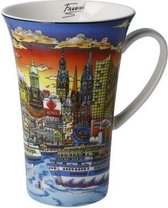 Goebel - Charles Fazzino | Koffie / Thee Mok Sunset over Hamburg | Beker - porselein - 500ml