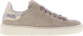 Tango | Yara 7-b beige/gold suede sneaker glitter detail - off white sole | Maat: 36