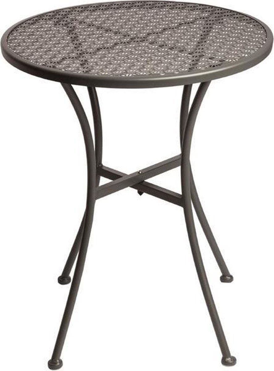 Bolero ronde stalen bistro tafel grijs 60cm