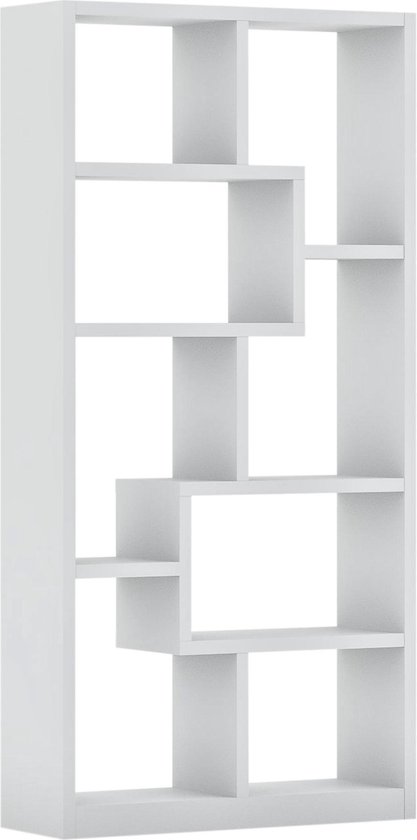 Rousseau - Vakkenkast / Roomdivider - Wit - 89x30x184 cm | bol.com