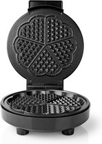 Bol.com Nedis Wafelijzer - 5 Heart shaped waffles - 19 cm - 1000 W - Automatische temperatuurregeling - Aluminium / Kunststof aanbieding