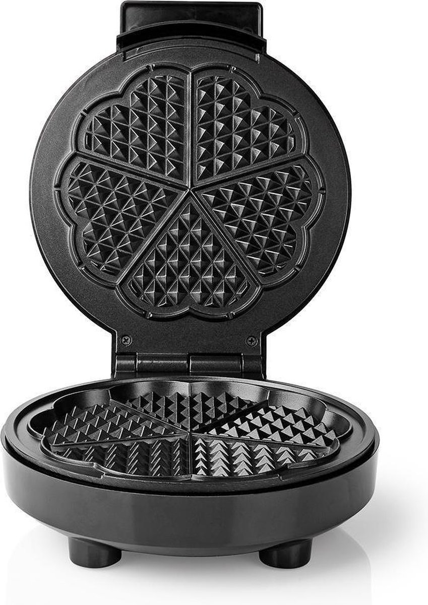 Nedis Wafelijzer 5 Heart shaped waffles 19 cm 1000 W Automatische temperatuurregeling Aluminium Kunststof