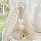 My Sweet Baby Hemeltje Katoen Dots/Beige - Baby Sluier - Bedhemeltjeier -