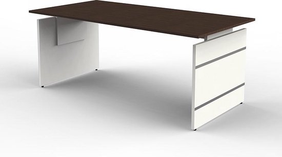 Bureau Office desk 160cm bruin hoogte verstelbaar