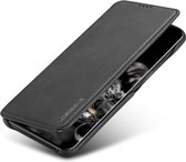 Samsung Galaxy S20 Ultra Hoesje Retro Bookcase met Kaarthouder Zwart