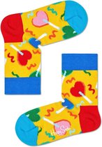 Happy Socks Sokken Lolly Heart Socks Geel Maat:0-12 mnd