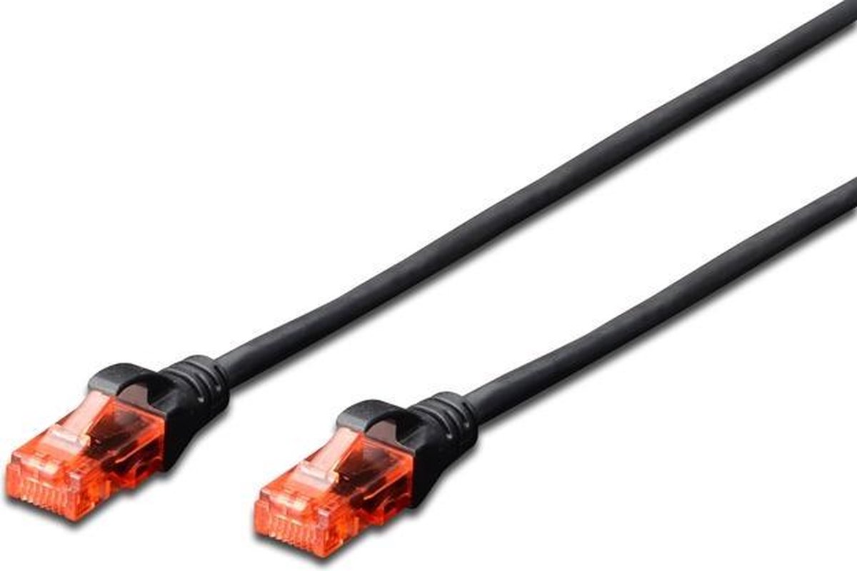 Digitus - CAT 6 U-UTP Netwerkkabel - Zwart - 1 meter