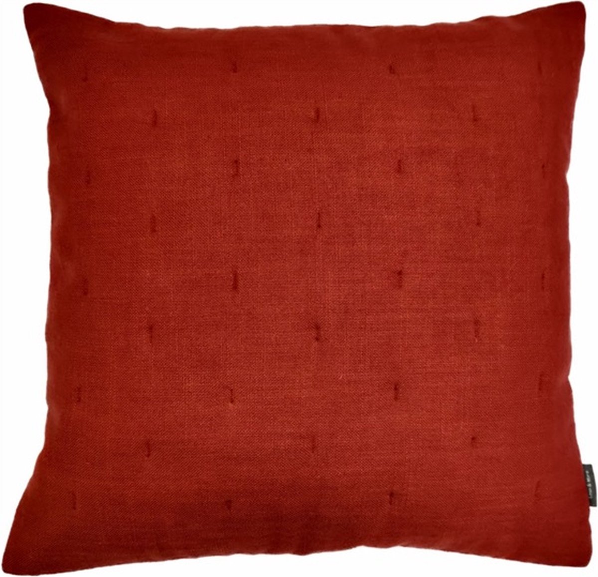 Linen & More Kantha Slub Rust Kussen | 45 X 45 | Sierkussen Voor Woonkamer Of Slaapkamer Rood
