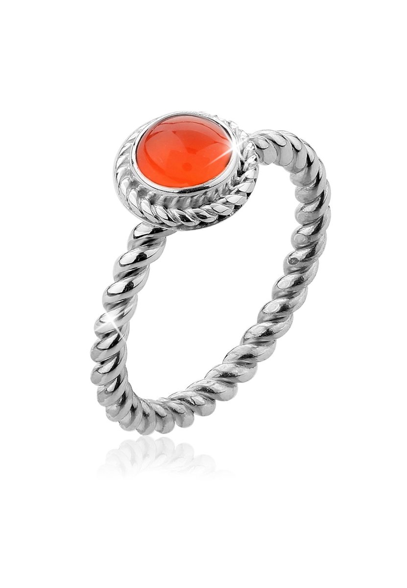 Nenalina - Ring - Karneol Geburtsstein Juli Boho 925 Silber - Dames