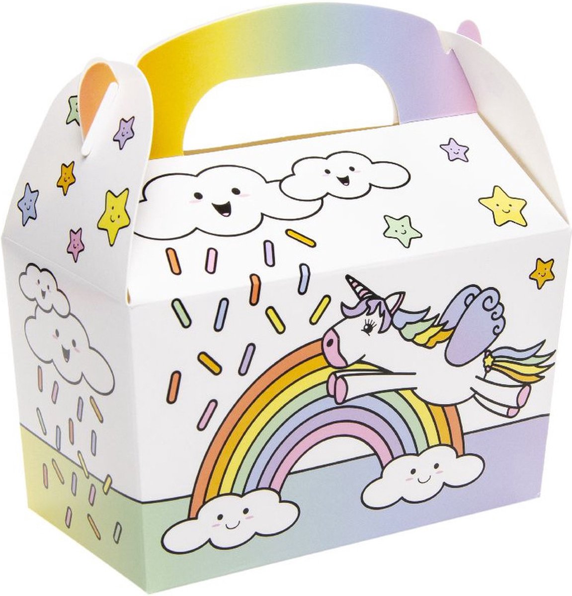 Traktatiedoosjes Eenhoorn - 36x stuks - gekleurd - unicorn uitdeel cadeaus