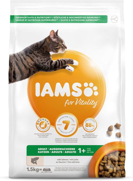 Iams Kat Adult Zalm 1,5 kg