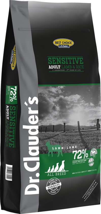 Best Choice Sensitive Adult Lamb & Rice Inhoud - 12,5 kg
