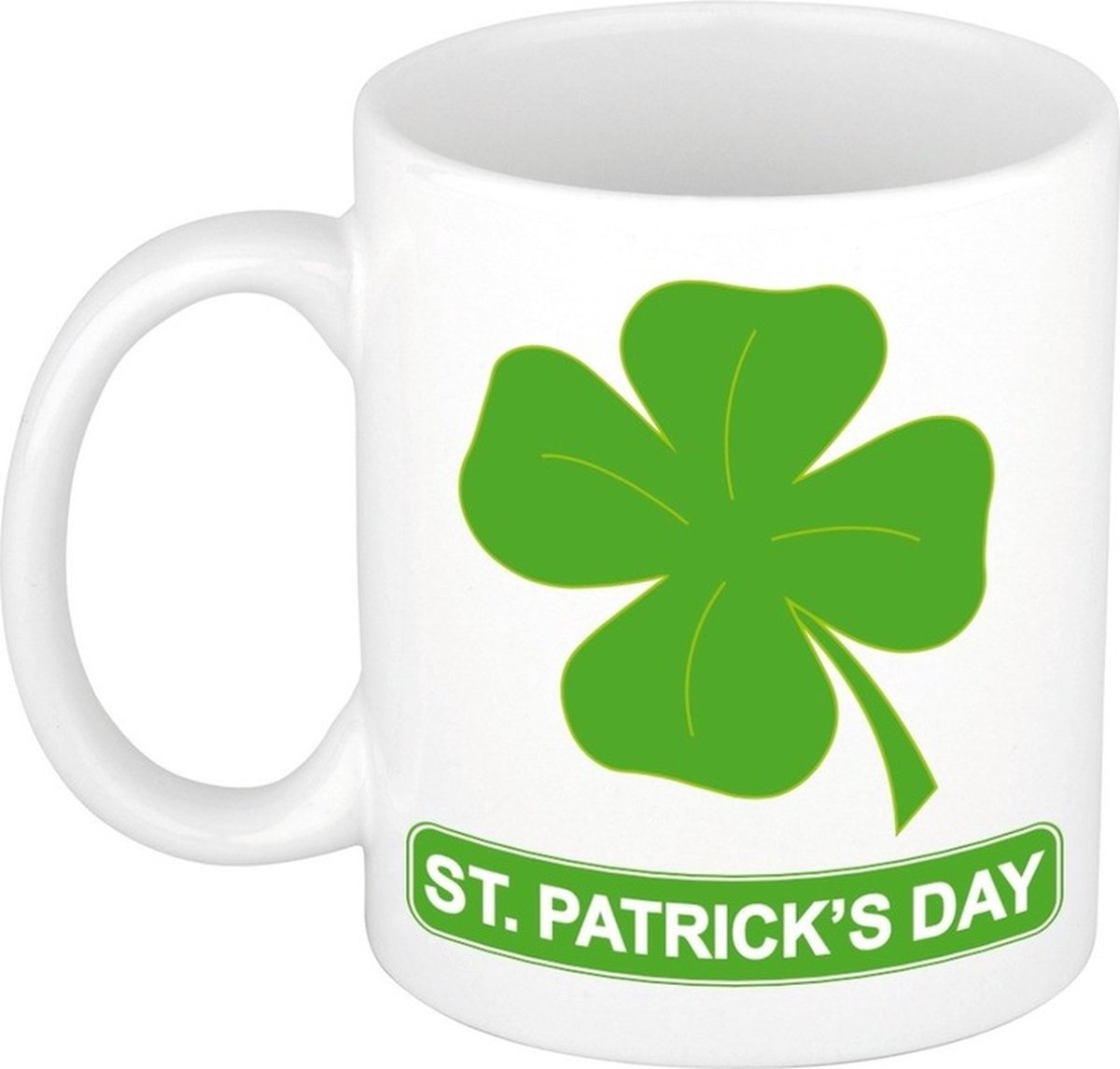 St Patricksday klavertje mok / beker 300 ml