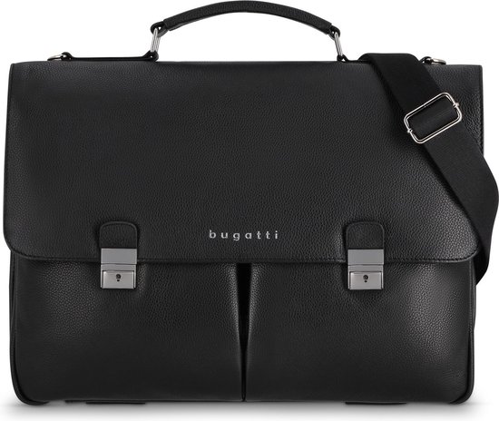 bugatti ELLA - Aktetas - black saffiano/zwart