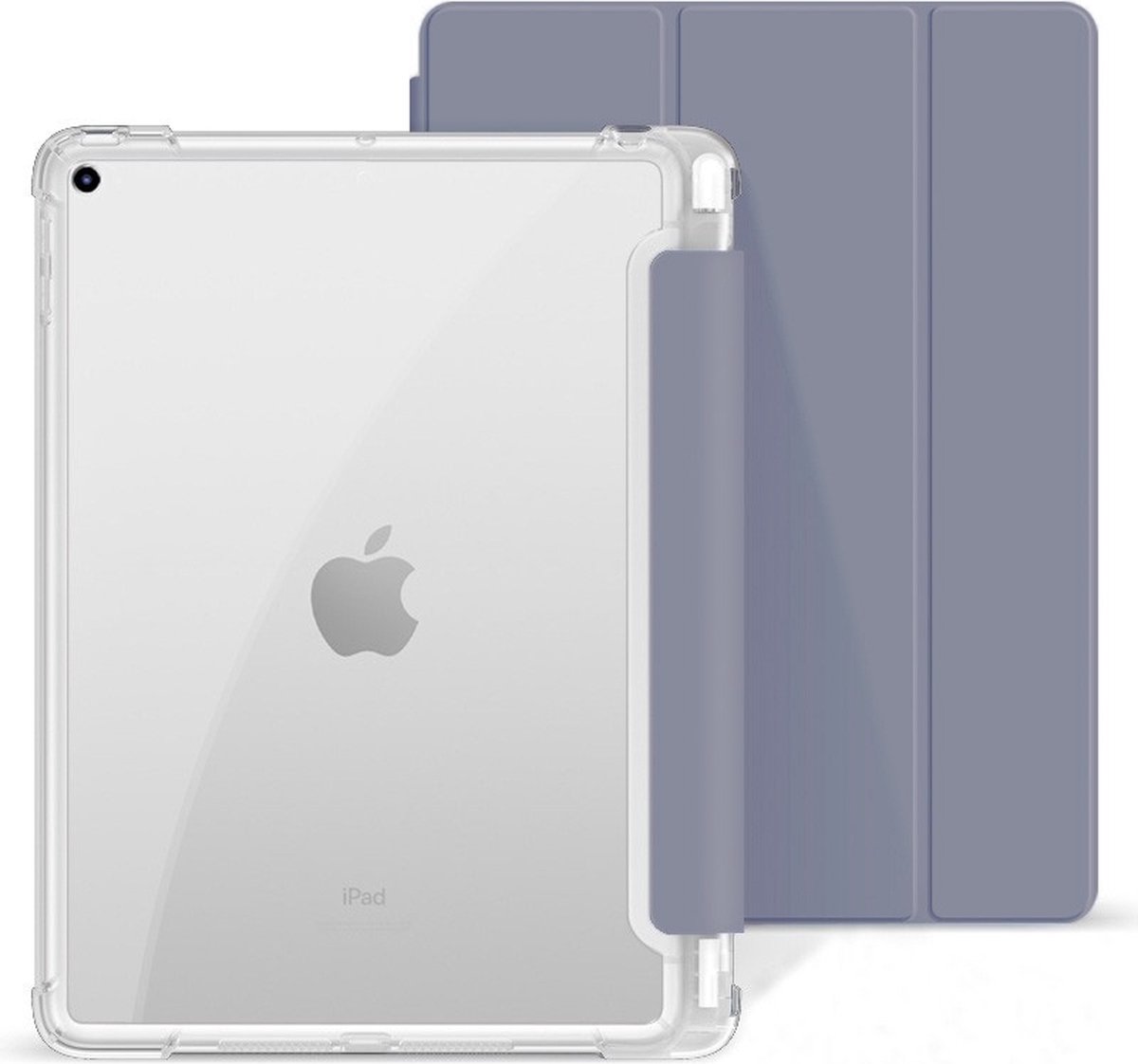 Mobiq Tablet Hoes - geschikt voor iPad 10.2 inch (2021/2020/2019) - geschikt voor iPad Generatie 7/8/9 Trifold Bookcase Hoesje