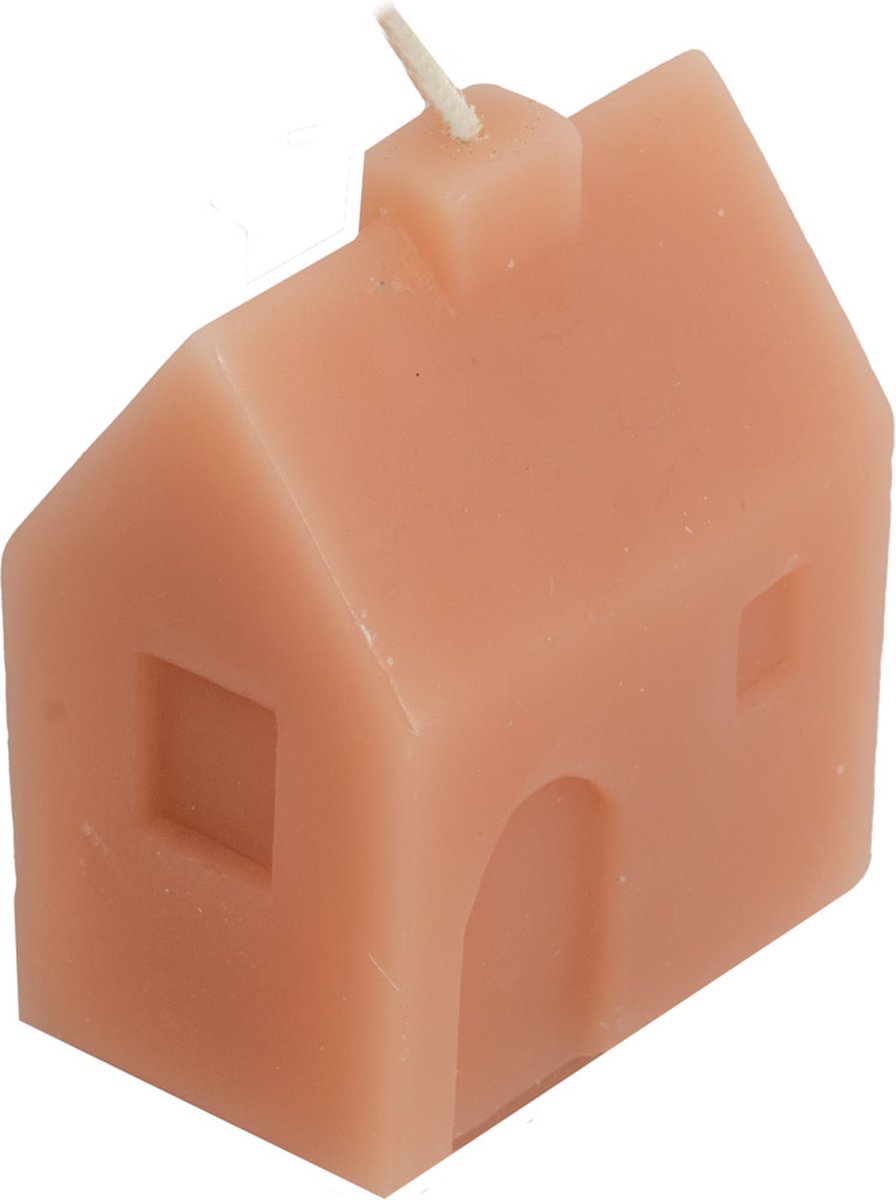 HomeBound by KY | Kaars huis sandstone | 6,2x4x8cm | figuurkaars huis