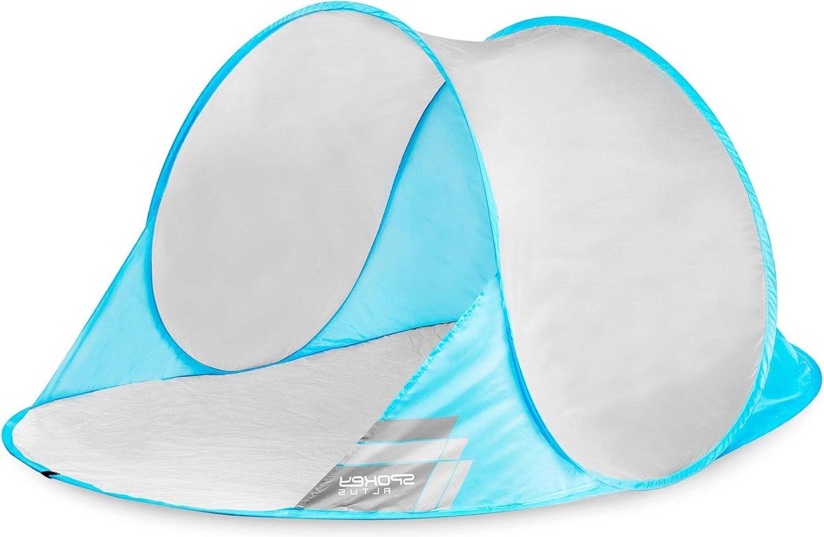 Outus Strandschelptent 195 x 100 x 85 cm - strandtent met pop-functie, polyester, glasvezelframe
