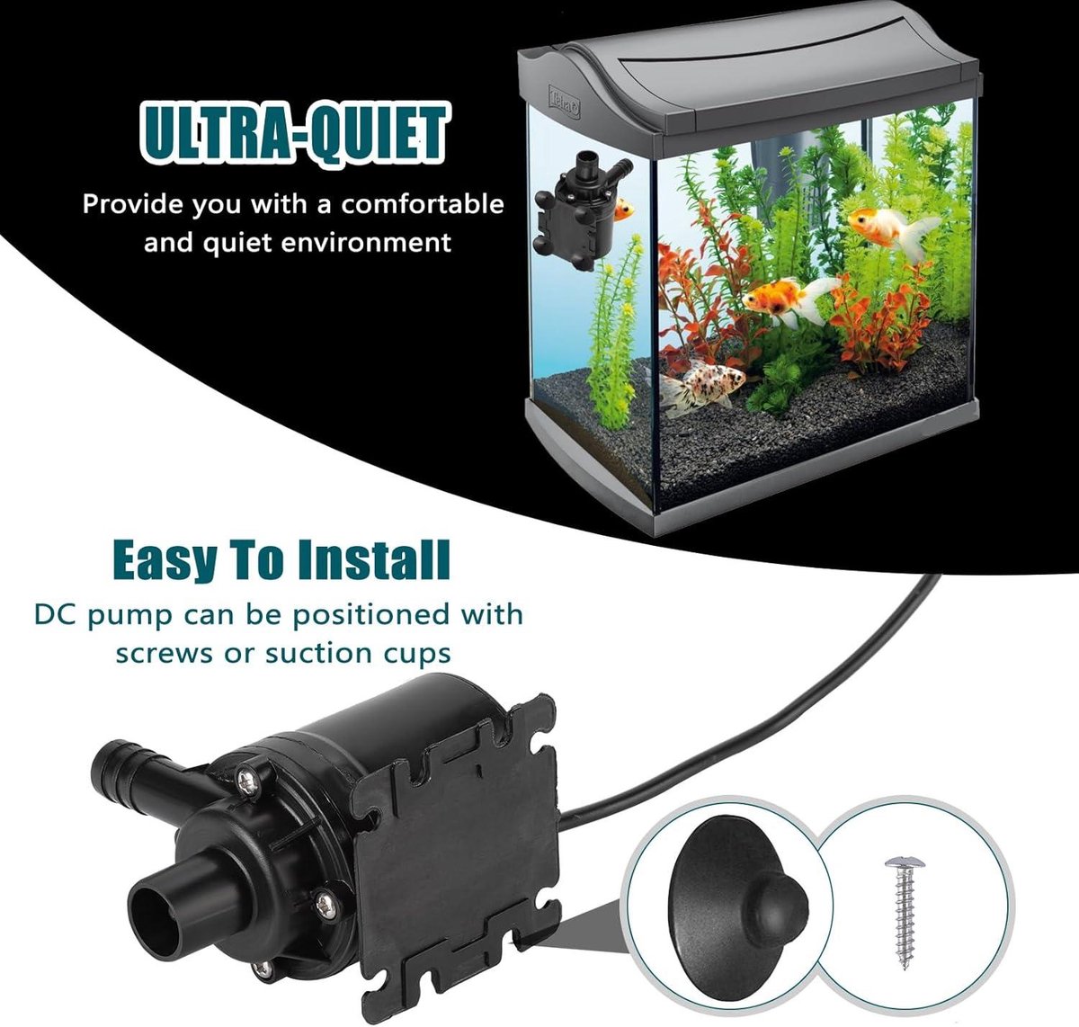 DC Dompelpomp Mini Stille Borstelloze Motor Zwembaden Vijver Aquarium