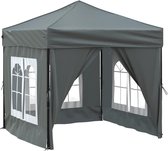 vidaXL Tente de réception pliable avec parois latérales 2 x 2 m Anthracite