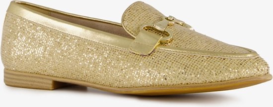 Tamaris dames loafers met pailletten goud - Maat 42
