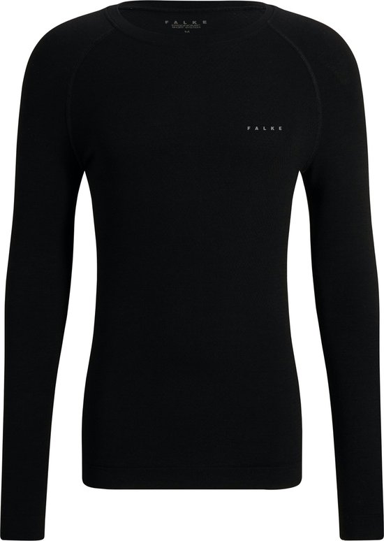 FALKE heren lange mouw shirt Wool-Tech Light - thermoshirt - zwart (black) - Maat: M