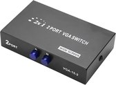 DrPhone DuoVision – 2 In 1 VGA Switch & Splitter - Plug en Play - VGA Monitor Switch - Brede Compatibiliteit - Zwart