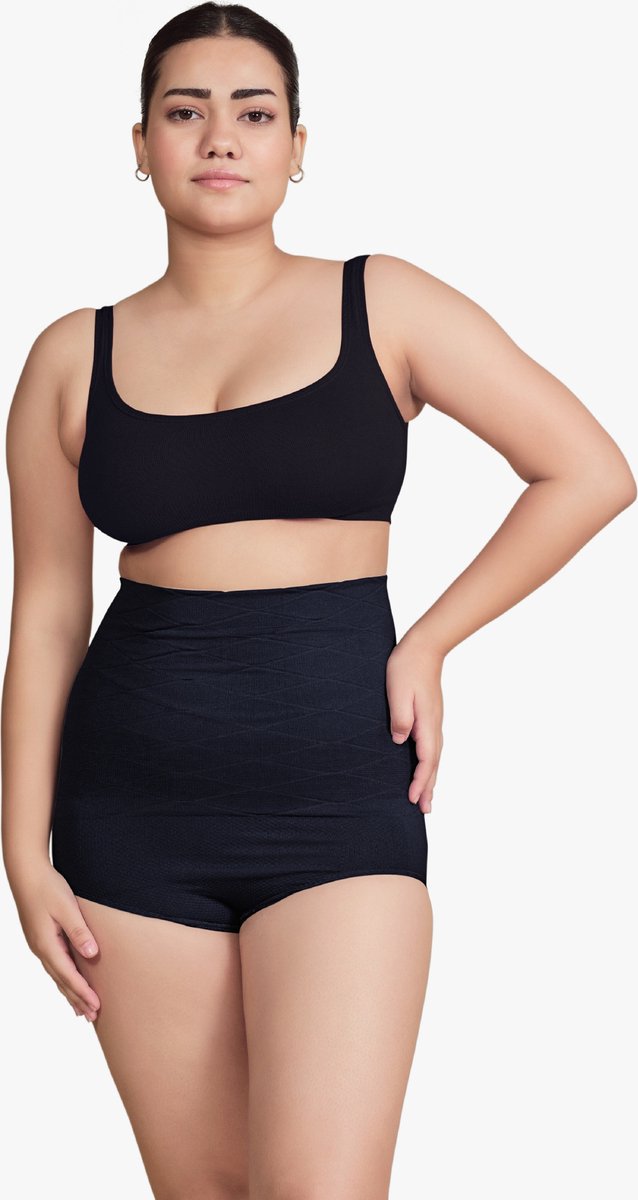 Munns en Mars Shapewear Voor Buik en Billen Naadloss High Waist Wit Zwart