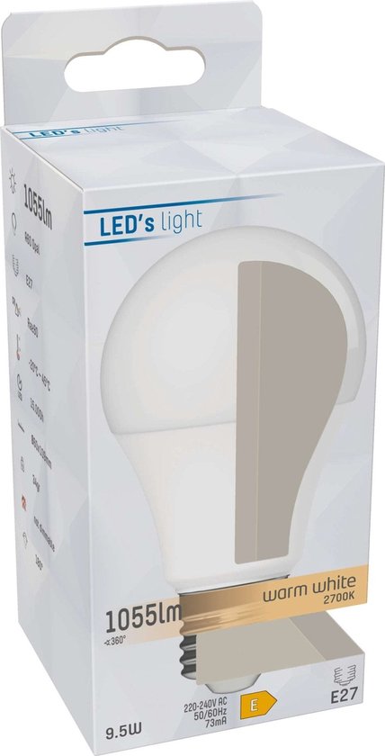 LED's Light LED Lampen E27 - 1055 lm - Warm wit licht - 6 lampen