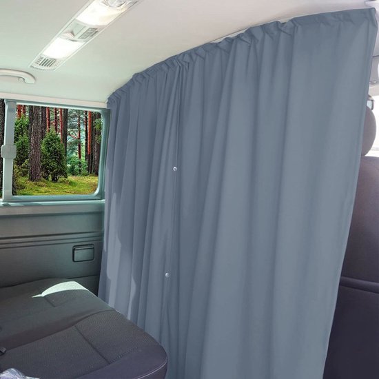 BREMER SITZBEZÜGE Scheidingsgordijn zonwering voor bestuurderscabine geschikt voor Renault Master 2 van 1997 tot 2010 A_SW campingaccessoires zwart/aluminium zwart
